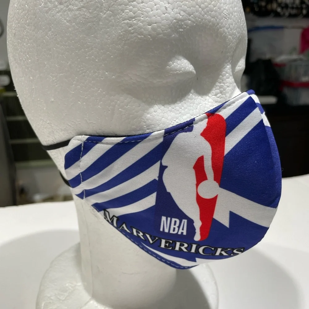 Dallas Mavericks NBA logo Blue Color Face Mask ~ one size fits most